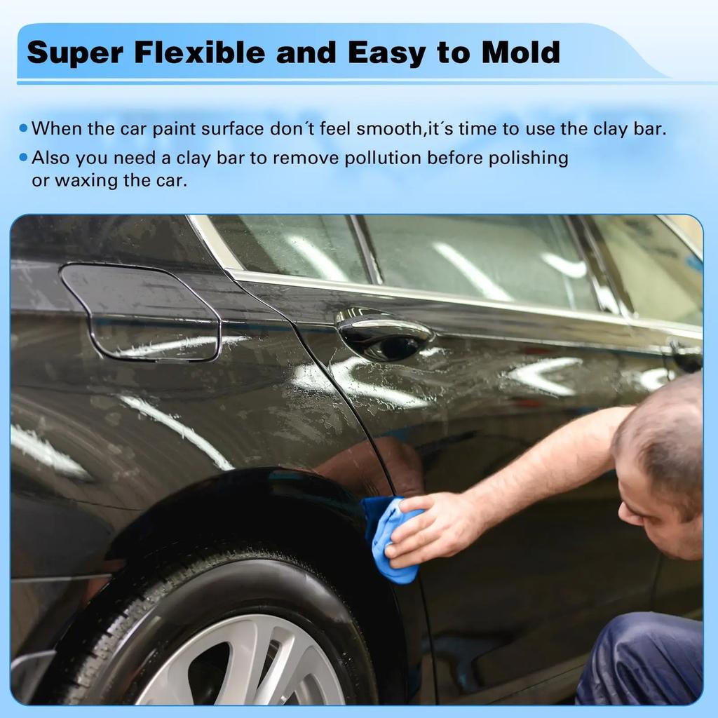 QC1015 Glinka do czyszczenia samochodu Błoto myjące Detailing samochodowy Woskowanie Polerowanie Obróbka Drobnoziarnisty Narzędzie do czyszczenia detalingowego samochodu
