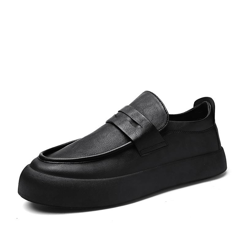 Summer casual leather shoes platform black shoes non-slip waterproof chef shoes