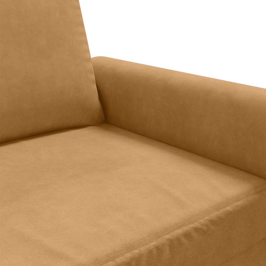 Vidaxl Armchair, Brown, 60 Cm, Upholstered In Velvet
