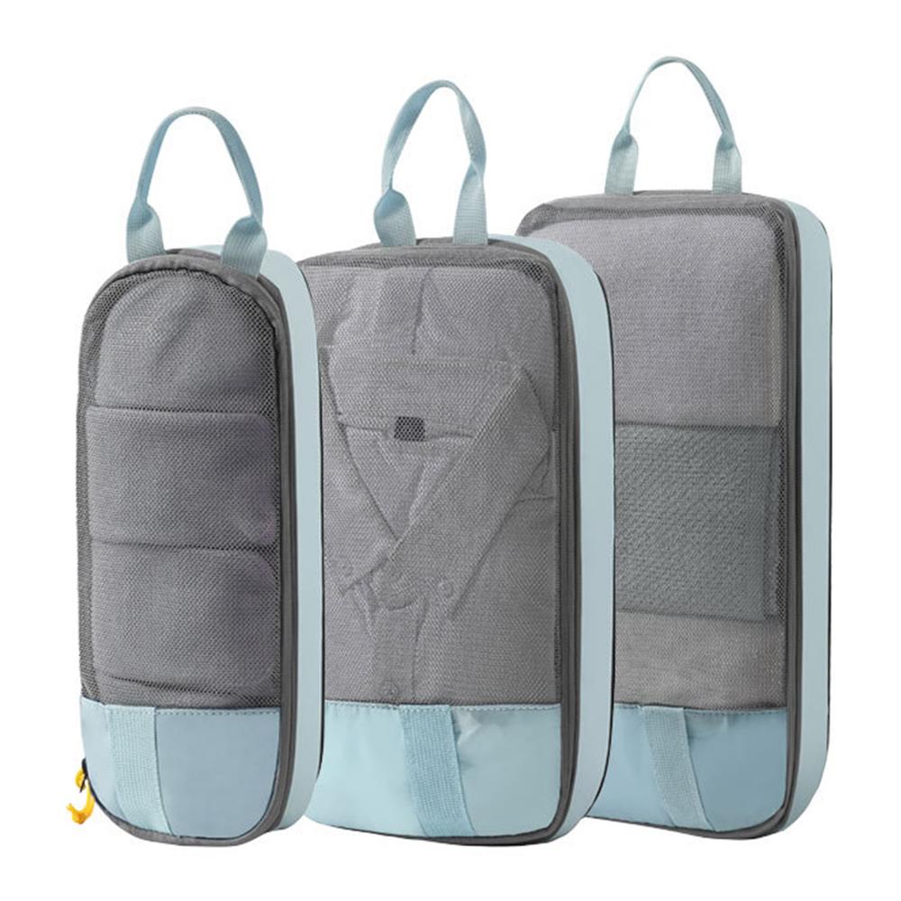LXSN-000680 3PCS Travel Clothing Compression Packing Pouch Oxford Cloth Storage Bag