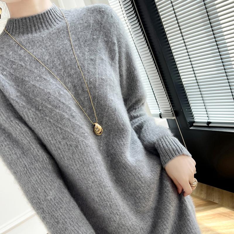 Rochie damă din cașmir Qinghe cașmir 30% cașmir 70% lână toamnă și iarnă fustă cașmir moale și caldă