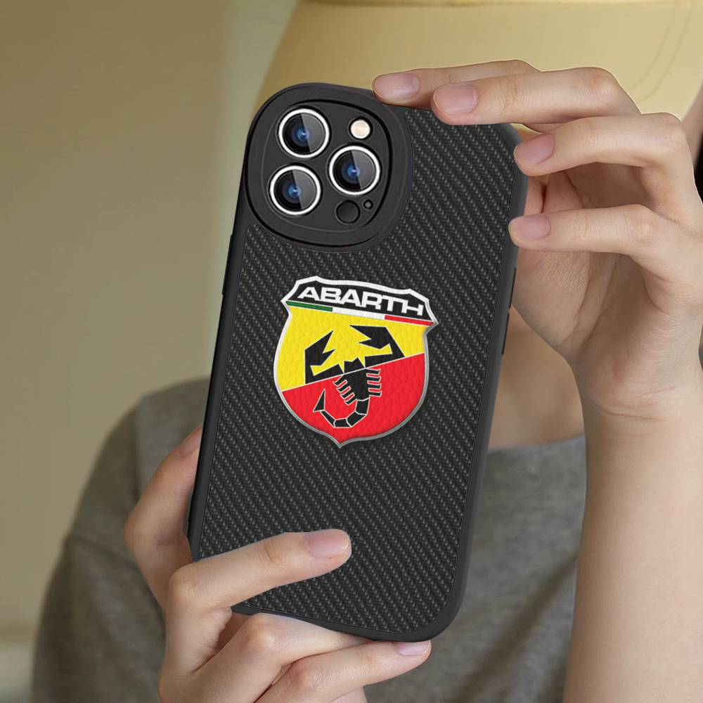 

A-AbarthS-S Logo Phone Case For IPhone 16 15 14 13 12 11 Pro Max Plus Leather Cover iPhone 15 plus