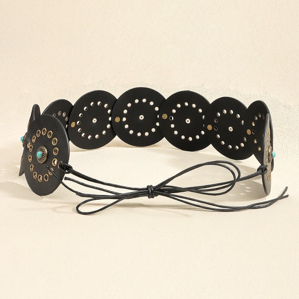 Punk Wide Women's Belt Turquoise Dress Jeans Belt Retro Rivet Waist Belt  Spicy Girls