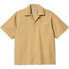 Carhartt WIP Loose Fit Button Cuban Collar Short Sleeve Shirt Men shirts Khaki I033026-22S-XX