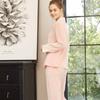 Herbst- und Winter-Pyjama-Set aus Samt, rosa, süß, niedlich, Nachtwäsche, langärmelige Strickjacke für Damen, Homewear, Hose, Loungewear, Nachtwäsche