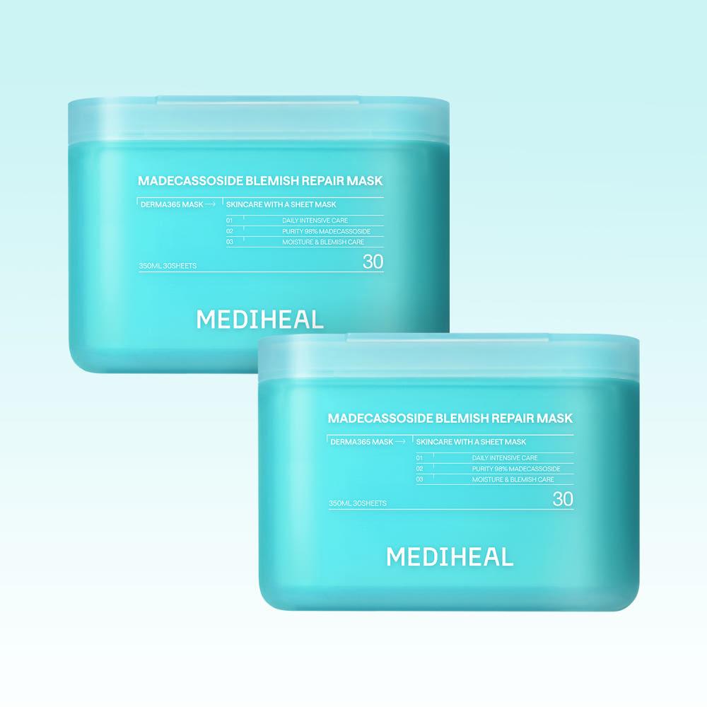 Mediheal Derma 365 Pick & Use Daily Sheet Mask 30 Sheets 4 Types | Madecassoside / Tea Tree / Collagen / PDRN | Refill Available