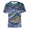 Stained Glass Loose 3D Summer Fashion Men's Clothing 3D Short Sleeved T-shirt
