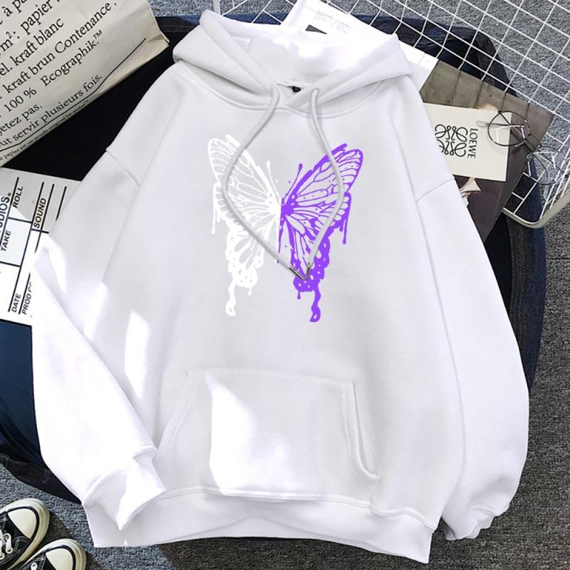 White And Purple Butterflies Personality Funny XS белый 2298₽