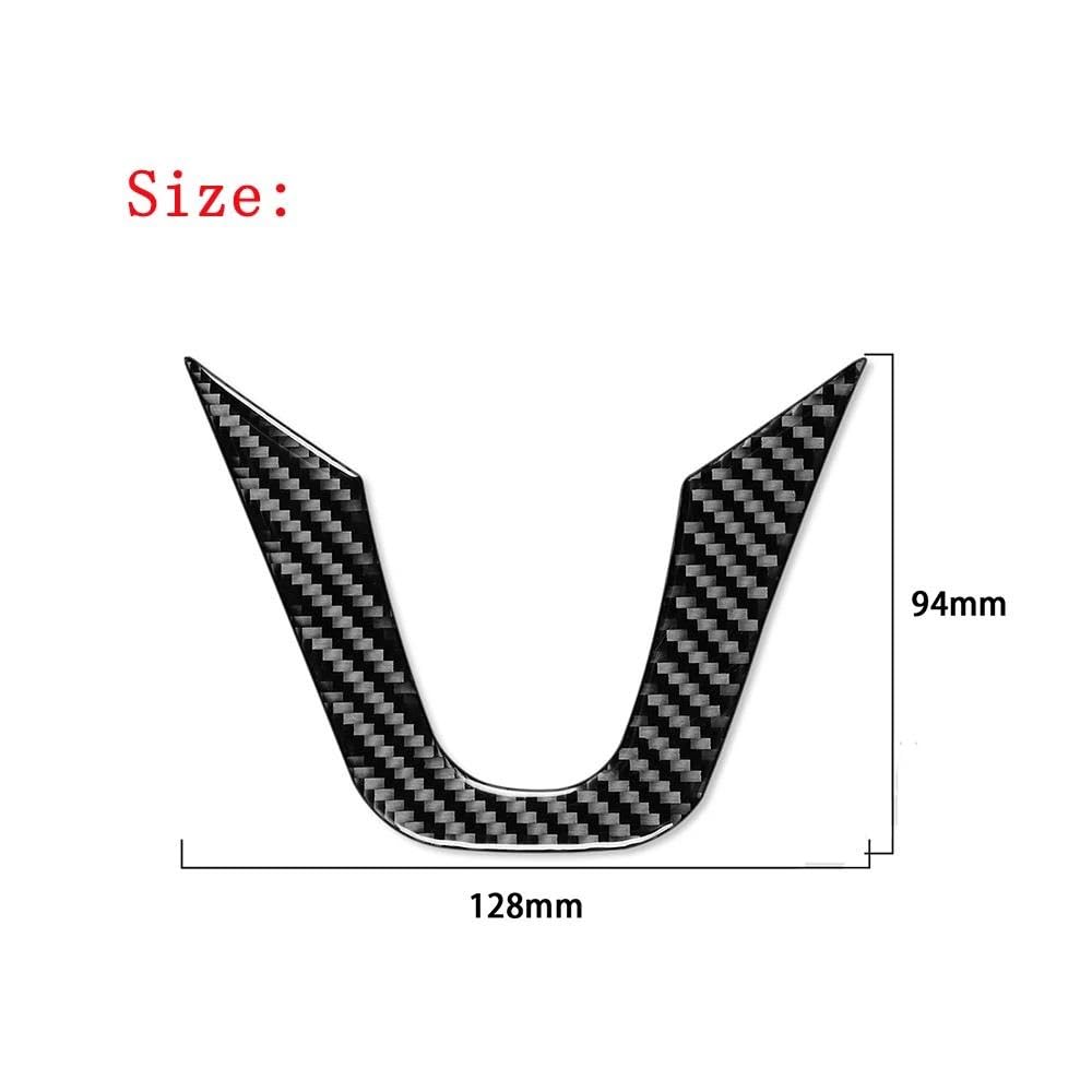 Accessories Car Interior Carbon Fiber Style Steering Wheel Decoration Cover Trim Sticker for Smart 453 FourTwo 2016-2021