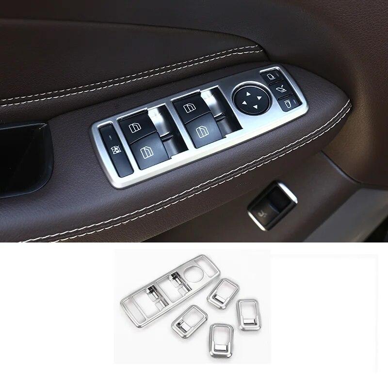 Car Seat Adjust Memory Unlock Button Cover Sticker for Mercedes Benz A B C E Class W204 W212 GLA X156 CLA C117 GLE 6 ML GL GLS