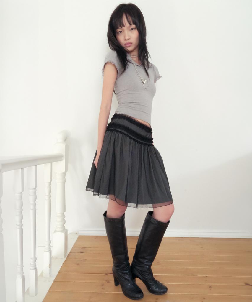 Lujeuseullibobeo Vanilla Dot Lace Skirt *Black