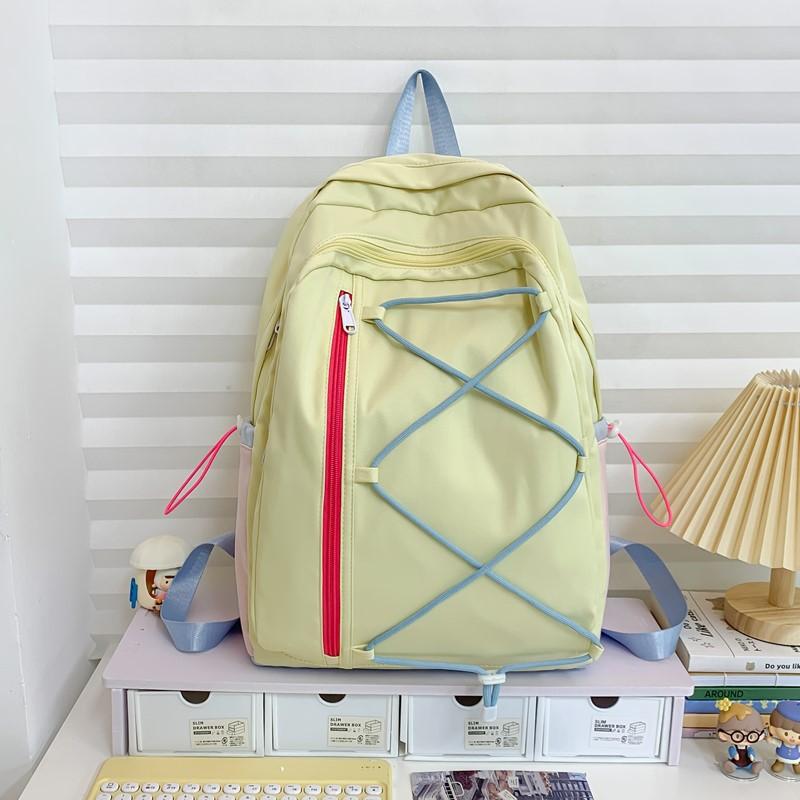 Schoolbag campus style high value cute college student backpack female junior high school high school student schoolbag light travel leisure backpack