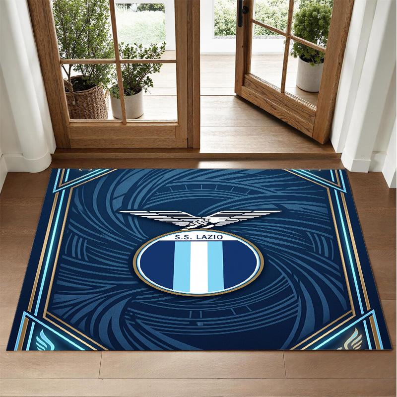Lazio FC Design Crystal Velvet Rug Soft Decorative Mat for Bedroom Entrance