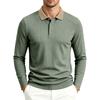 Men S Casual Business Wrinkle Free Breathable Long Sleeve Polo Shirt