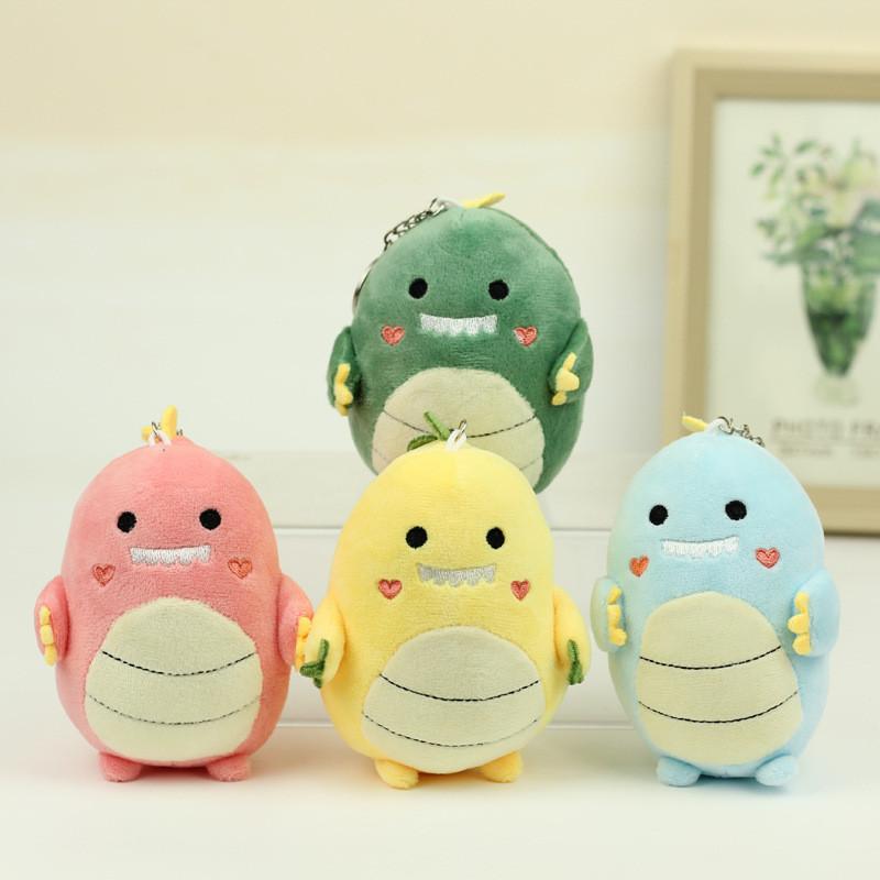Adorable Plush Dinosaur Keychain Cute Fat Ball Dinosaur Backpack Accessory Soft Pp Cotton Stuffed Animal