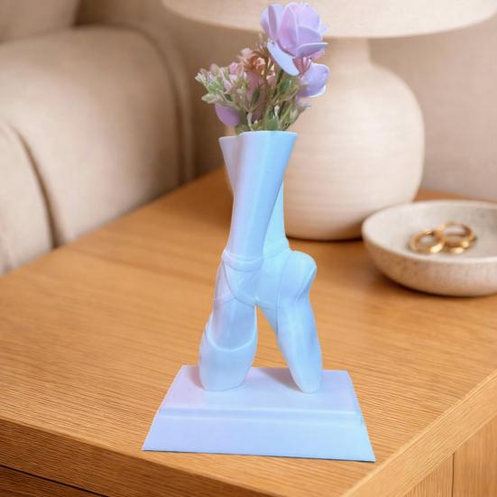 Ballet Shoe Modern Vase Nordic Style Dancing Shoes Decorative Vase Aesthetic Foot Flower Vase for Home Living Room Table Bookshelf Decor