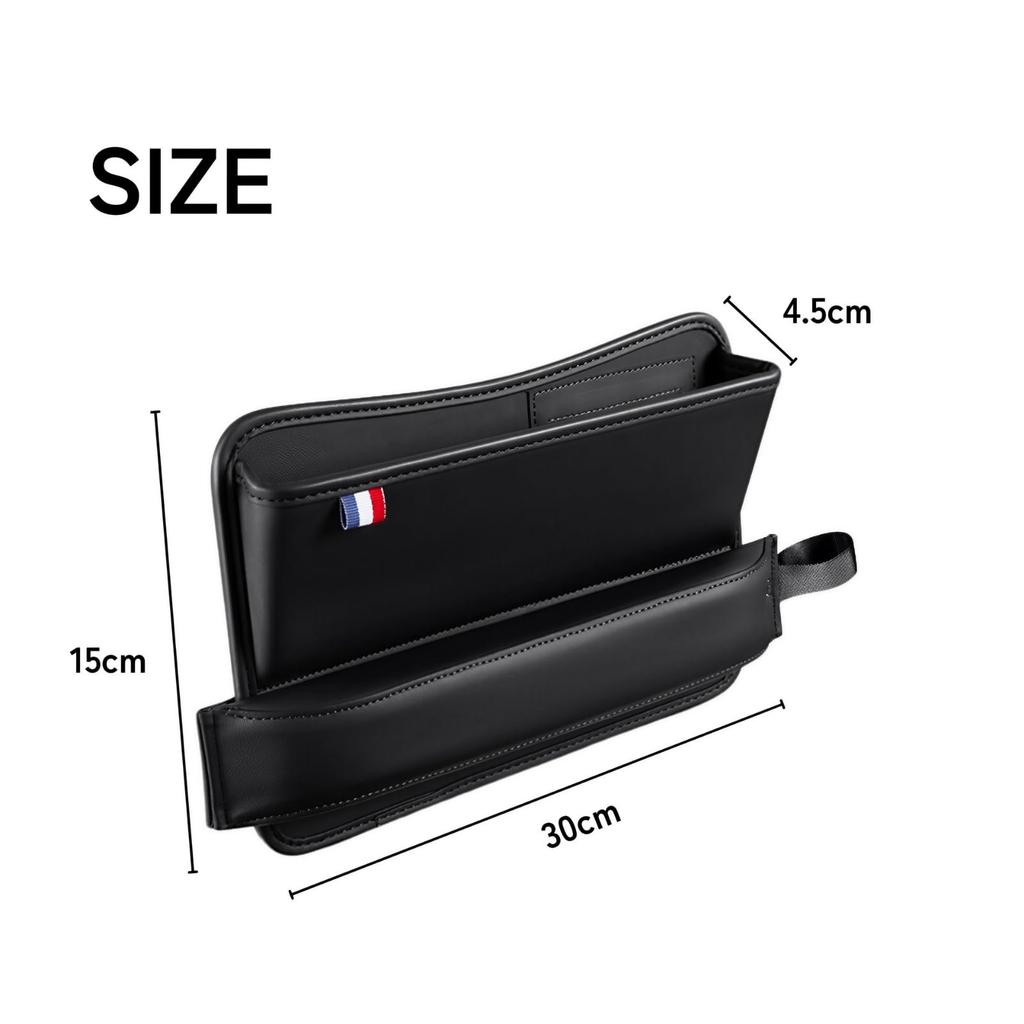 DIZLAS Car Seat Side Car Gap Storage Set of 2 Pockets, Accessories, Boxes, (Black)