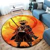 Classic Japanese-style Cartoon Demon Slayer Round Rug, Home Soft Decorative Anti-slip Yoga Mat and Chair Mat, Outdoor Floor Mat Carpet K17