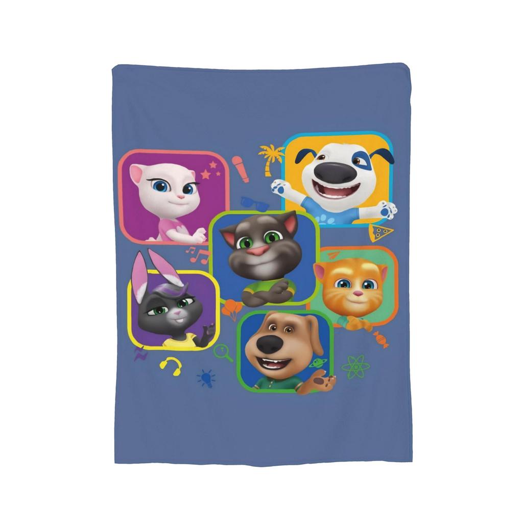 New T-Talking T-Tom And F-Friends Blanket Lightweight Thin Fleece Cozy Throw Blankets Machine Washable