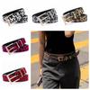 Metal Buckle Leopard Print Belt Y2K Punk Waistband Fashion PU Leather Waist Belt  Female/Girls