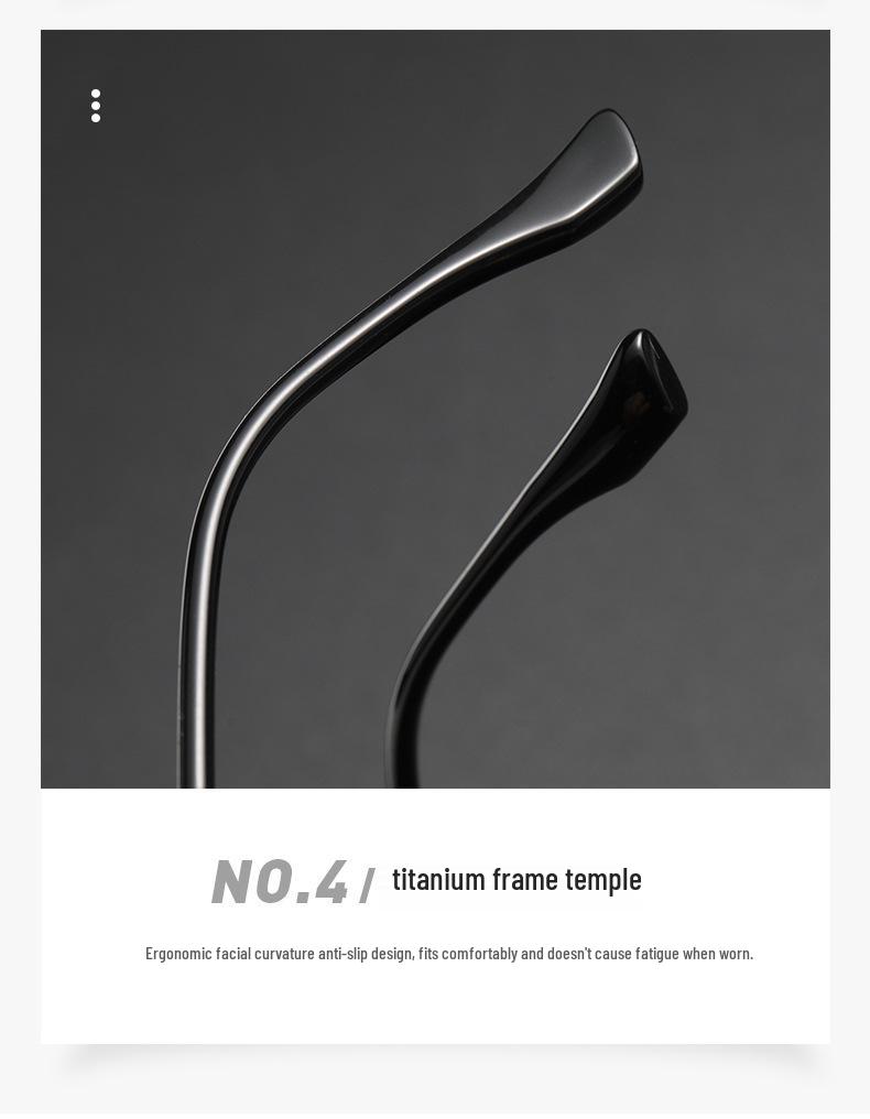 2025 Ultralight Men's Business Glasses: Anti-Blue Light, Fashionable Aluminum-Magnesium-Titanium Frame, Compatible with Prescription or Plano Lenses.