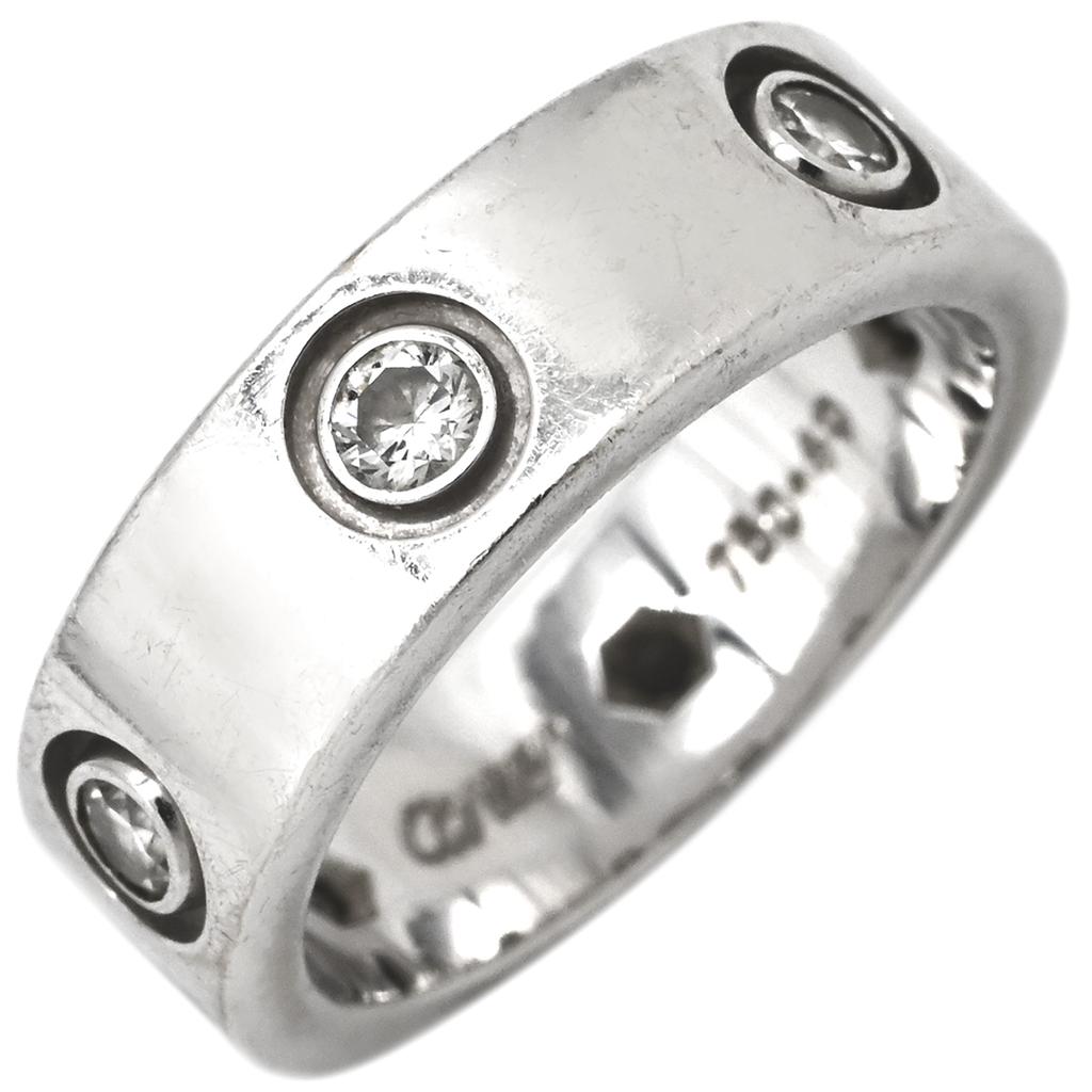 Cartier B4026000 Love Ring Love Ring full diamondRing ring K18WG/diamond #9(JP Size) Array