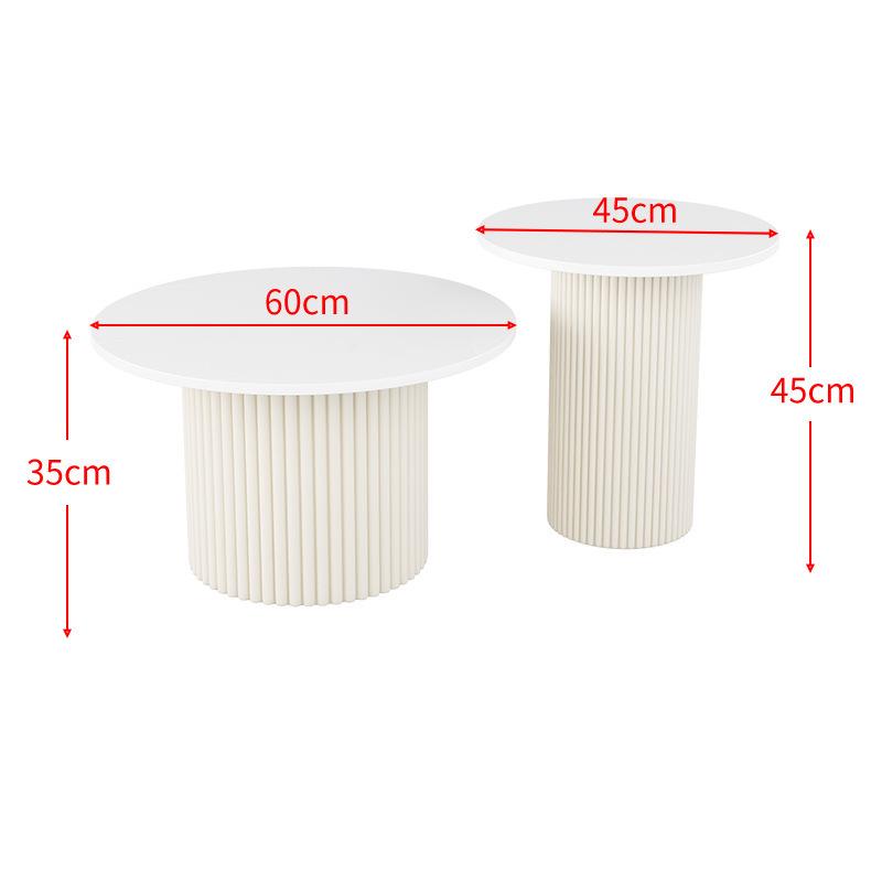 Modern Minimalist Round Sintered Stone Coffee Table - Perfect for Small Apartments and Living Rooms