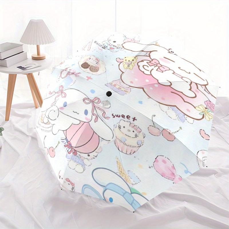 

1pc Sweet Cinnamoroll Theme Automatic Open/CloseUmbrella-CuteUmbrella with Cute Design, Portable 3-Fold Compact Umbrella for Men & Women, Valentine s