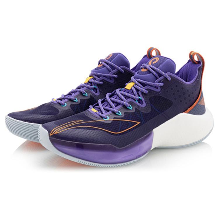 New LINING Sound 8 Low Basketball Shoes Men Low Top Purple ABAQ035-3