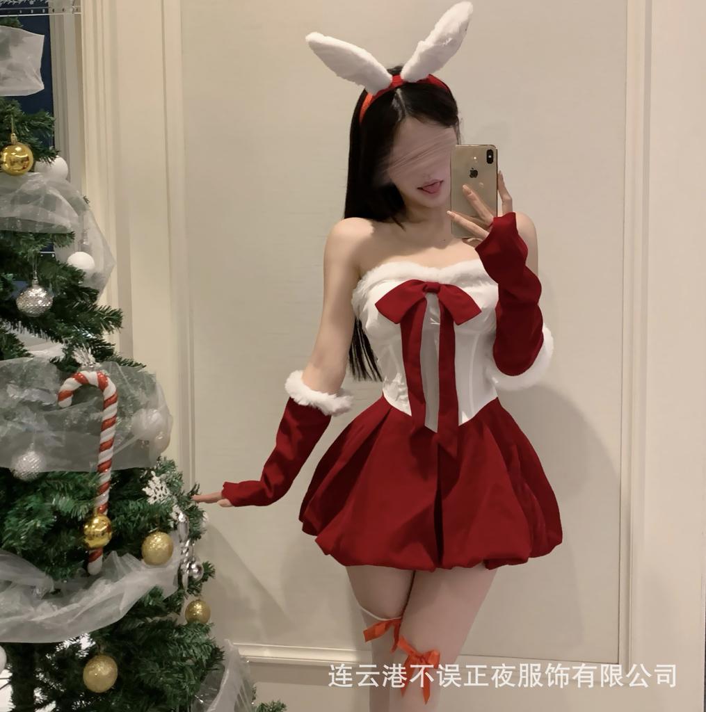 Sex underwear pure desire wind christmas bunny suit qqny pajamas uniform seduction clothes women