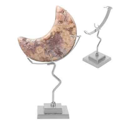 Supporto Display in Cristallo Sintetico Luna Metallo Robusto Gemme Sintetiche Naturale