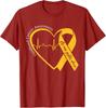 Childhood Cancer Awareness Gold Heart Ribbon Men Women T-Shirt