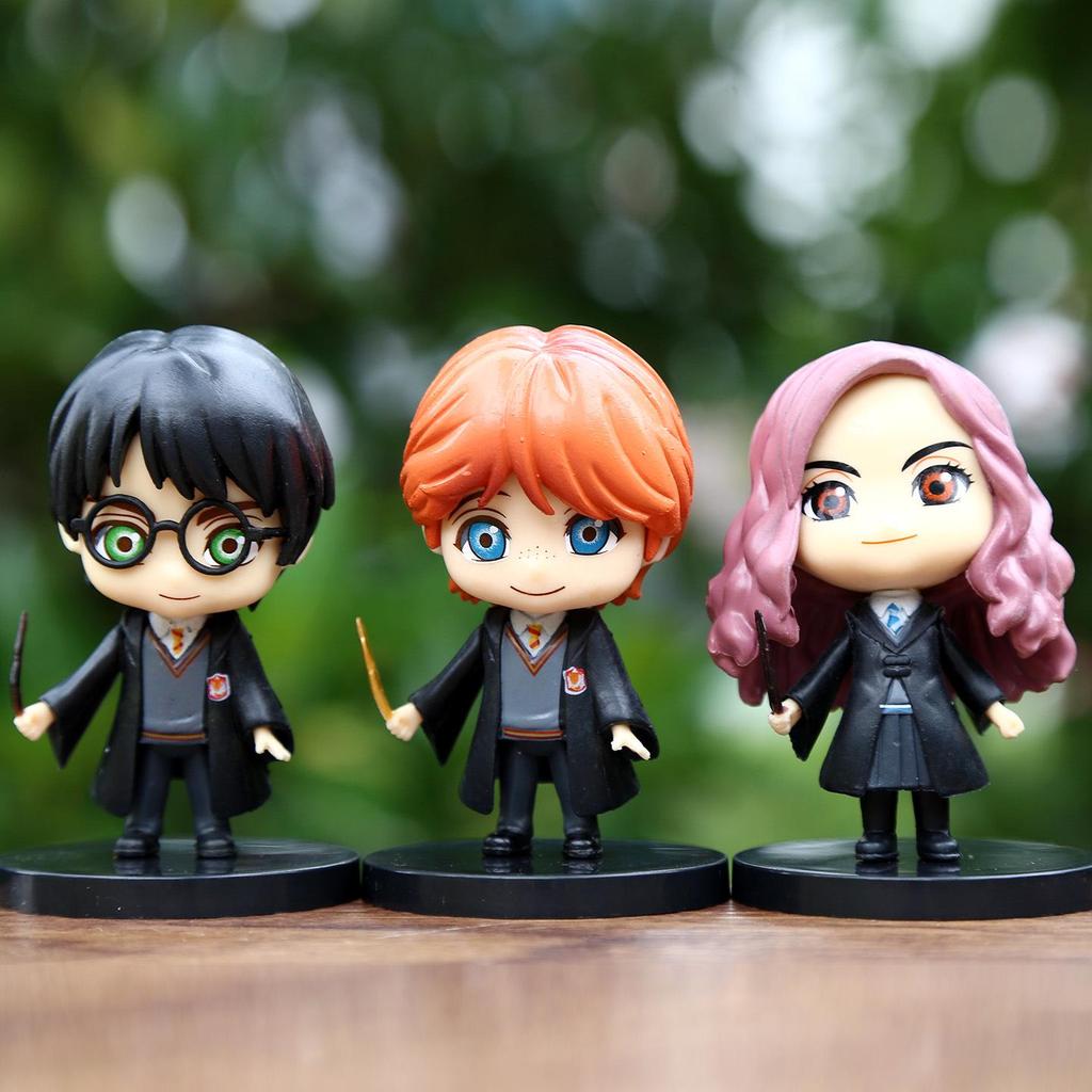 Harry Potter Q Version Anime Figurines: Hermione, Ron, Malfoy - Collectible Blind Box Table Decor