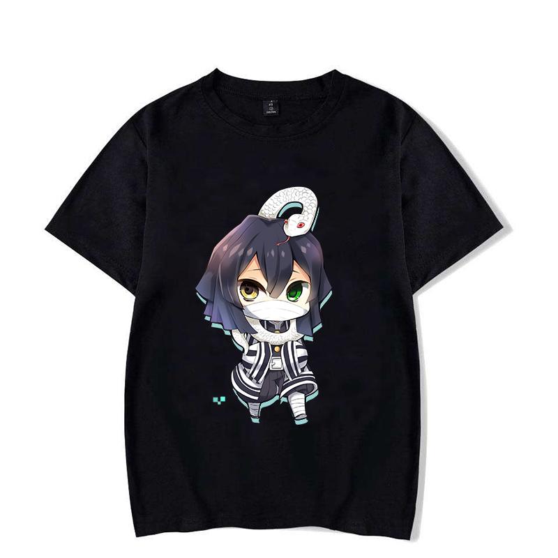 New Fashion Cute Iguro Obanai Printed T-shirts Women Men Shirt Tee Anime Graphic T Shirt Female Casual Top Summer Short Sleeve
