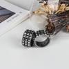 Nordic Luxury Retro Square Titanium Steel Minimalist Geometric Couple Ring