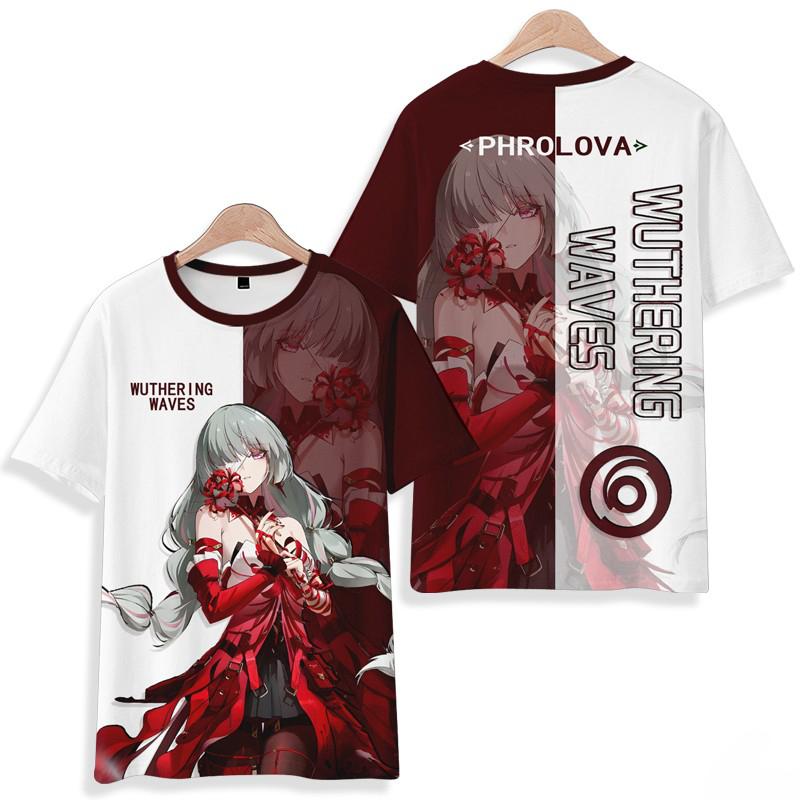 Games Wuthering Waves Galbrenr 3D Print T-Shirts Streetwear Men Fashion Oversized O-Neck Short Sleeved