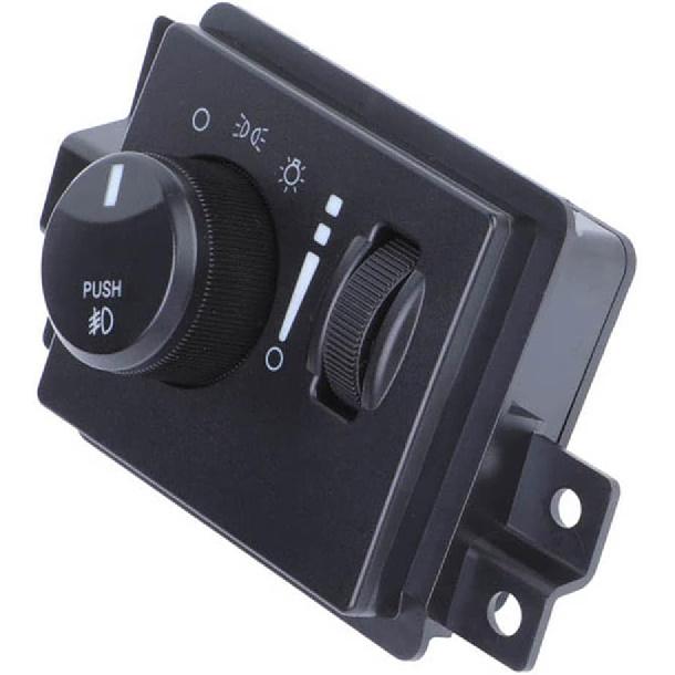 EUPLI 56049116AB Front Headlight Switch, Black, Lever Actuator, Manual Operation, Plastic Material, Fit 2006-2009 Dodge Durango