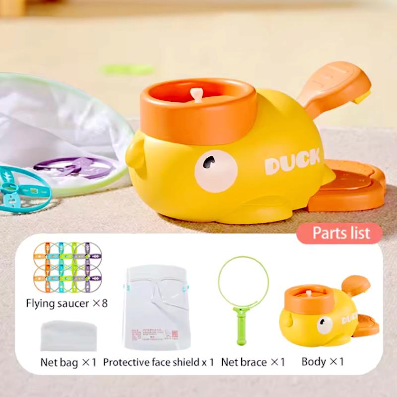 Duck Saucer Step-On Launcher Flying Disc Toy Outdoor Garden Yard Sport Shooting And Catching Learning Toy Summer Outdoor Game