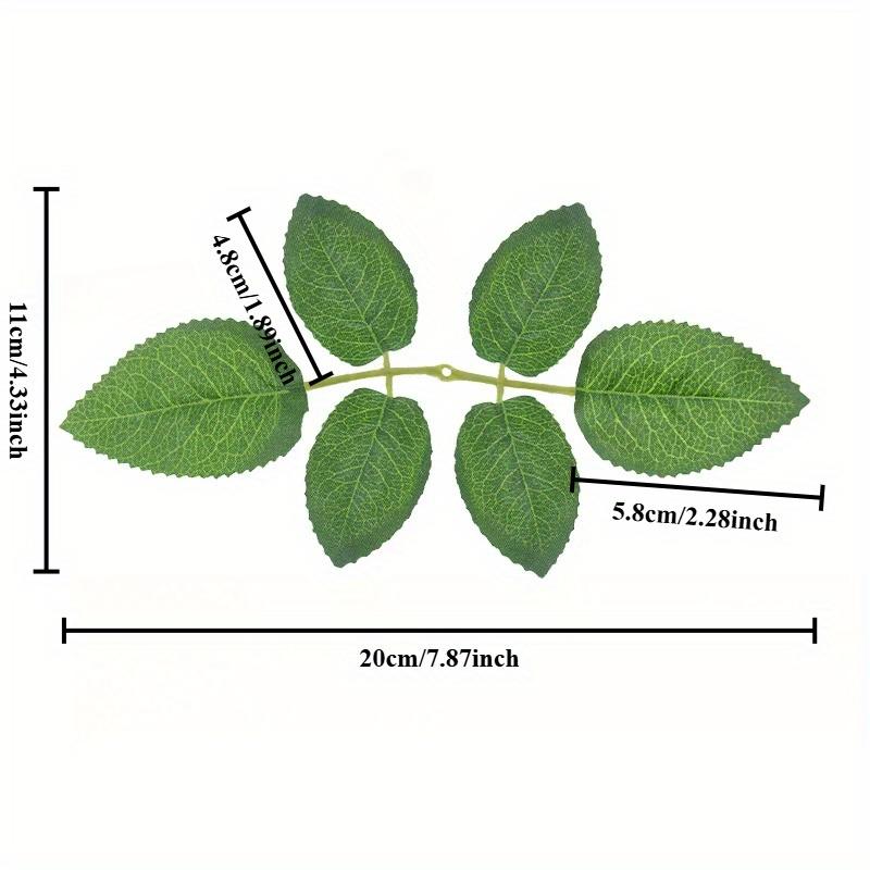 60Pcs Simulation Green Leaf Rose Leaves Christmas Decorations for DIY Home Wedding Bride Wrist Decorative Leaf Artificial Plants