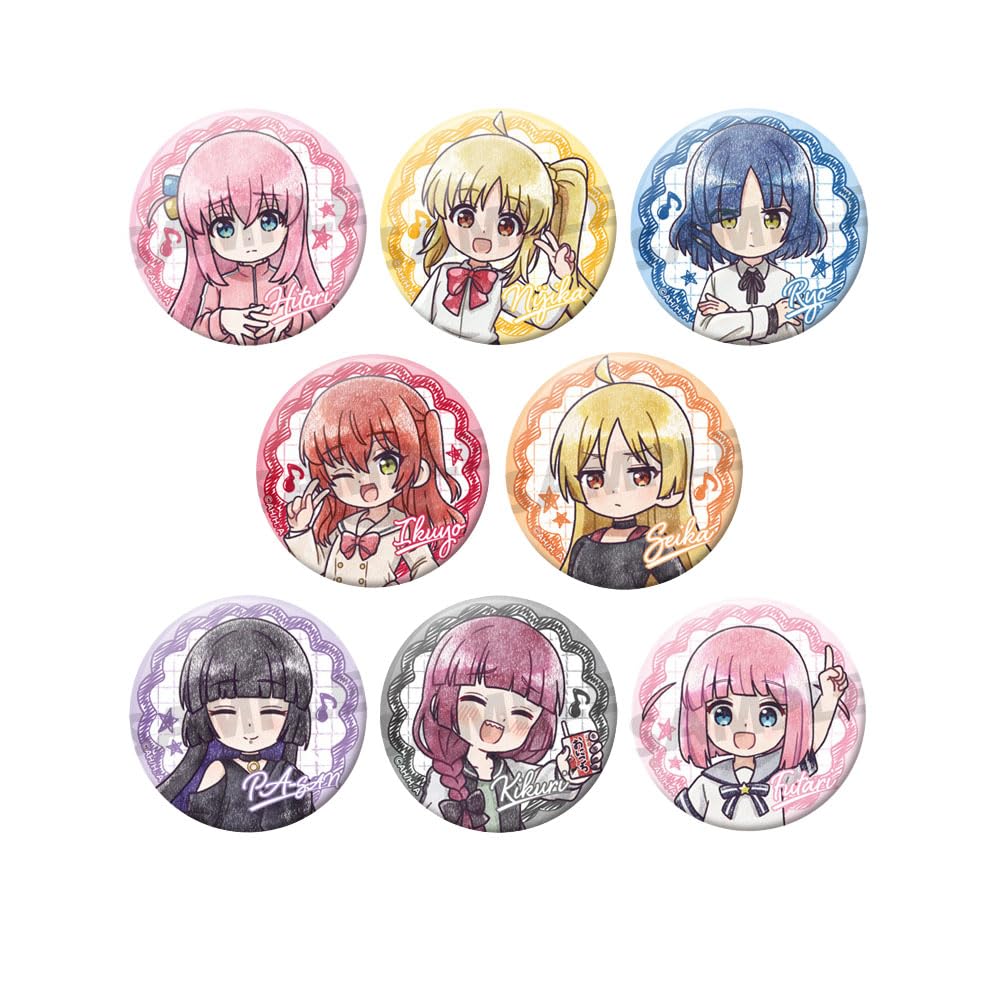 Anime the Pikopare Trading Badges Box of 8 Bocchi Rock!