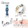 Fake Earrings for Men and Women Stainless Steel Earrings Ear Cuff Ear Cuff Hoop Earrings Binaural Set Roman Numeral Hoop Ring Earrings Silver Blue