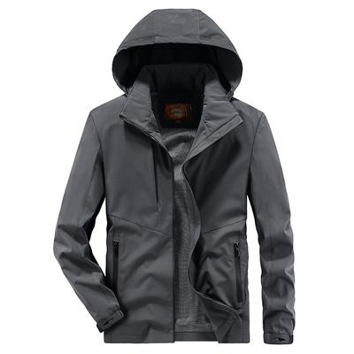 Veste à capuche décontractée pour homme, grande taille, pour l'extérieur, automne, veste monocouche pour homme