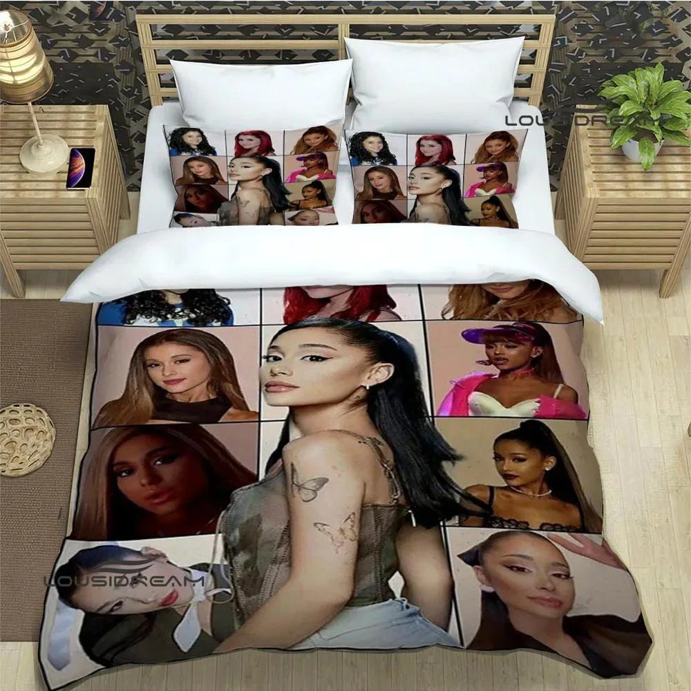 Sängerin Ariana Grande Bettwäsche-Sets exquisites Bettwaren-Set Bettbezug Bettdecke-Set Bettwäsche-Set Luxuriöses Geburtstagsgeschenk