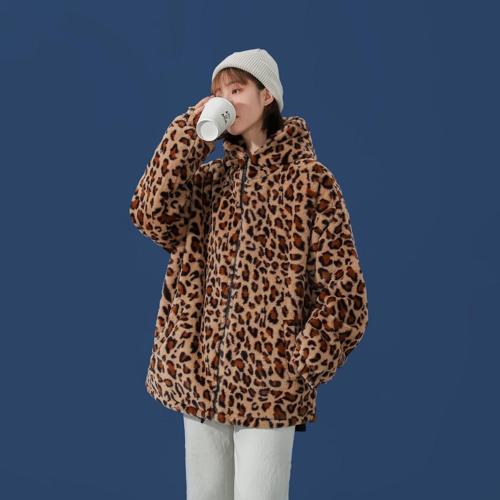 Fall Winter Print Jacket Loose and Comfortable Cotton-padded Jacket Fashion Men's and Women's Autumn Warm Jacket