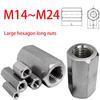1 buc M14 M16 M18 M20 M22 M24 Oțel Inoxidabil 304 Filetat Hexagonal Distanțier Hexagonal Hexagonal Extins Lung Piuliță de Cuplare Conector