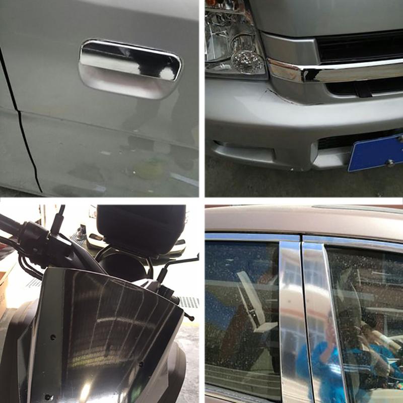 100*30CM Pellicola Vinilica Specchio Cromato Foglio Adesivo per Auto Wrapping Fai da Te Decalcomania Automobili Motocicletta Camion Accessori per Styling Auto