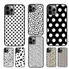 Black And White Polka Dot Mobile Phone Cases Cover For iPhone 17 Air 16 15 14 12 13 11 Pro MAX Apple Plus SE2020 Coque