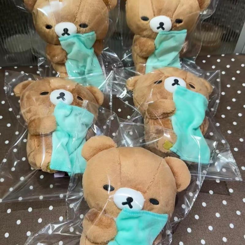 Kawaii Schläfriger Bär Plüschtier Niedliches Spielzeug Gute Nacht Serie Puppe Mit Handtuch Ultra Weiches Kuschelkissen Für Kinder Schlafzimmer Dekoration
