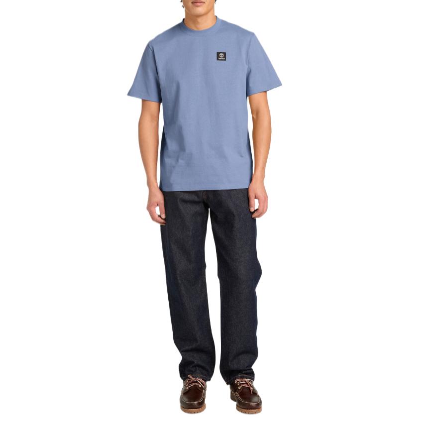 Timberland Woven Badge Solid Color Pullover T-Shirt Men tops TB0A42P5B881