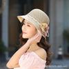 Hat Women's New Fashion Sun Hat Summer Folding Pearl Flower Sun Hat Sun Protection UV Protection Bucket Hat